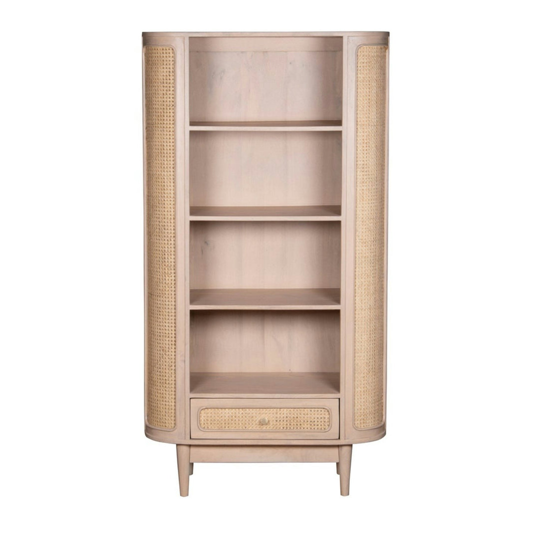 Carlester Cane And Wood Bookcase