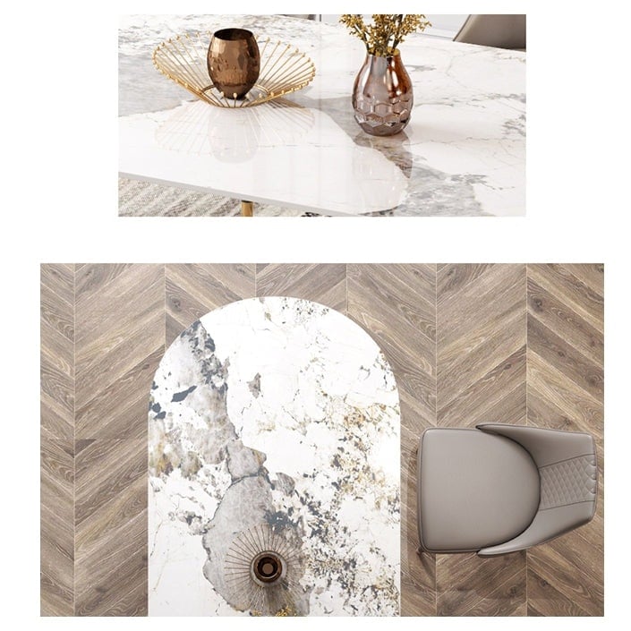 Costanza Dining Table, Sintered Stone, White