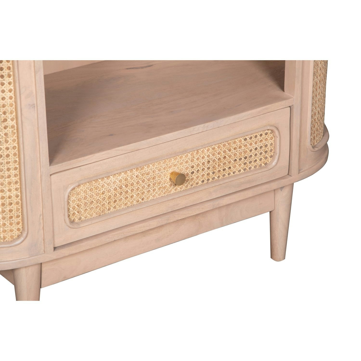 Carlester Cane And Wood Bookcase